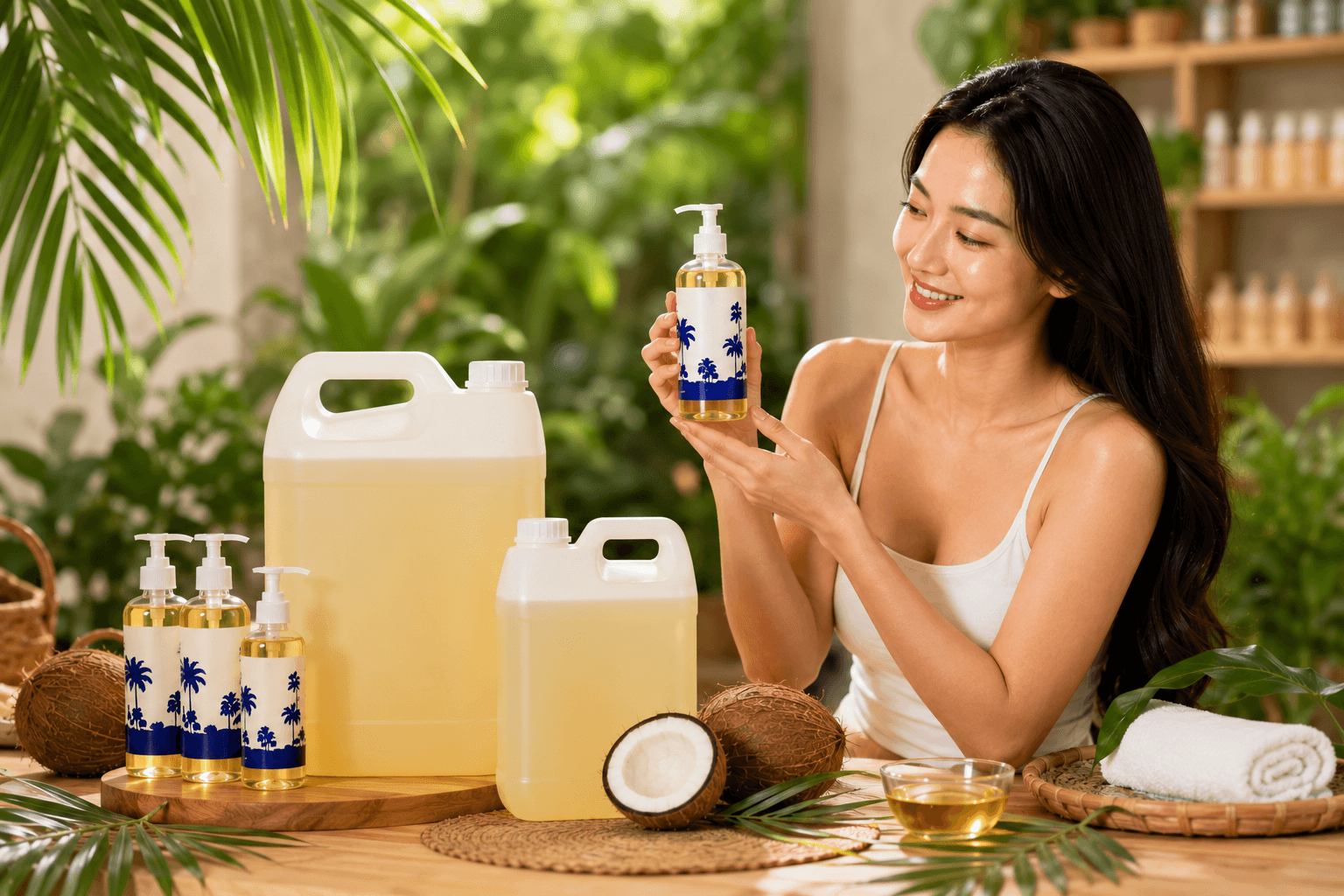 Ủ tóc bằng dầu dừa dưỡng tóc suôn mượt